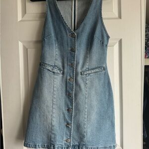 ROLLA'S Blue Denim Button-Down Dress